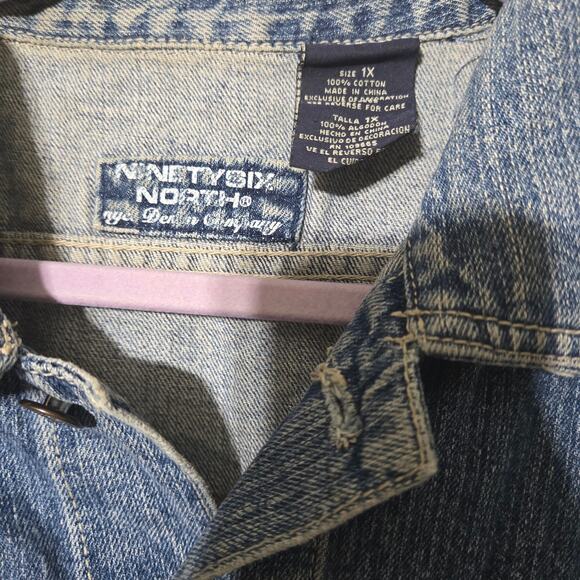 Ninetysix North Hip-Hop Denim Jacket 1X  Embroidered Snake Graphic Streetwear - Picture 11 of 14